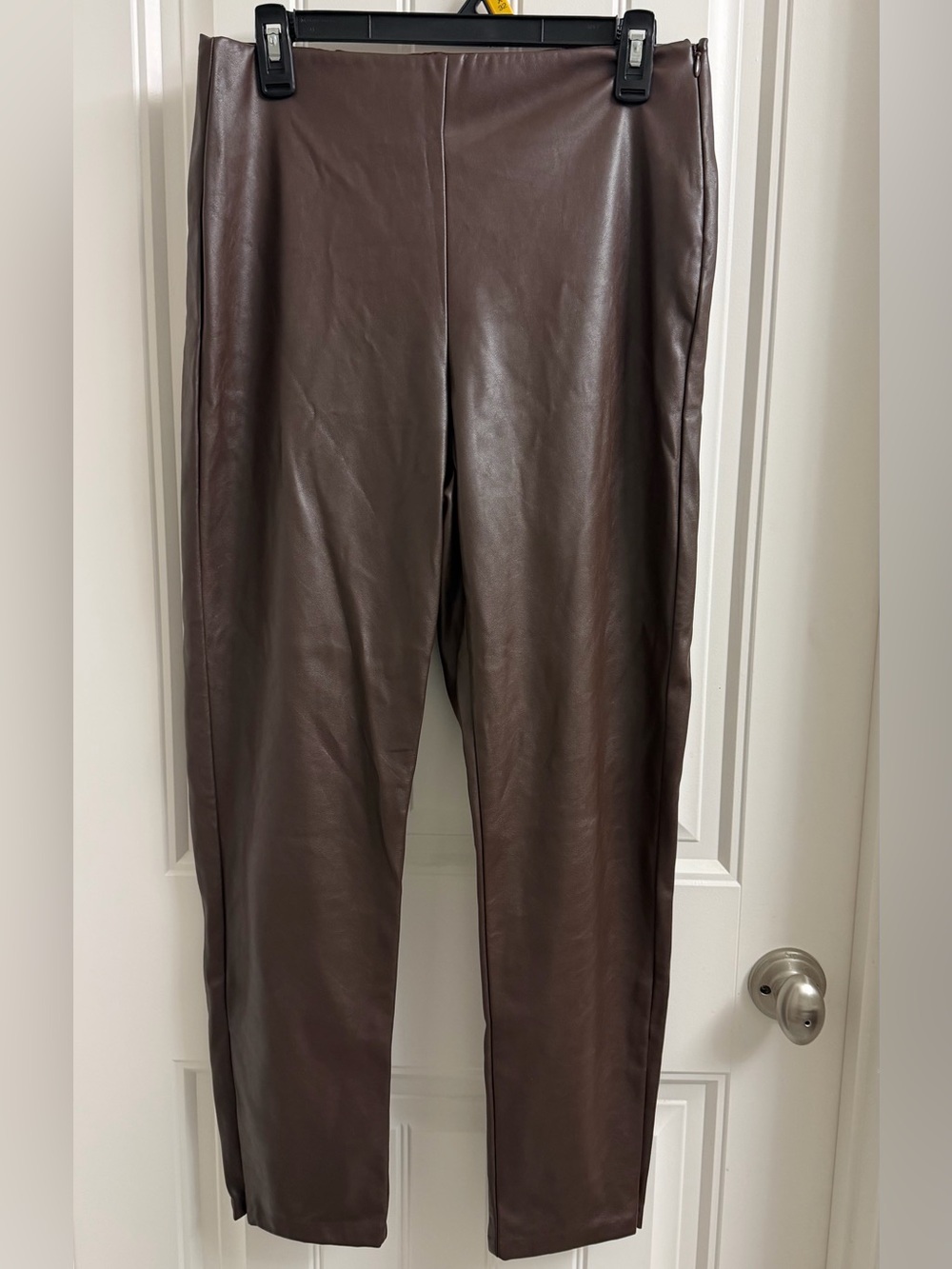 Old Navy Brown Faux Leather Extra High-Rise Skinny Pants Women’s Size 10